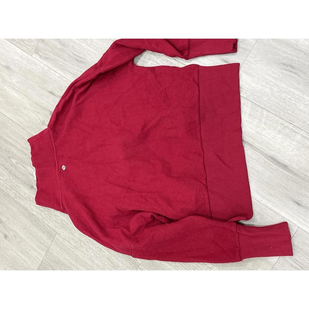 CALIA Women's Herringbone Funnel Neck Sweatshirt in red new - Picture 5 of 6